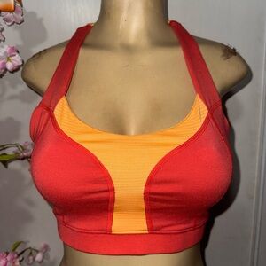 Red and Orange Women's Sports Bra